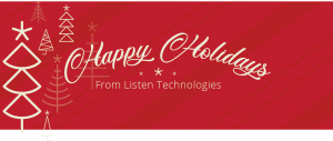 Happy Holidays from Listen Technologies banner